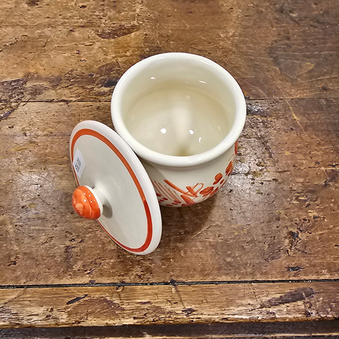 Ceramic sugar bowl with Romagna decoration