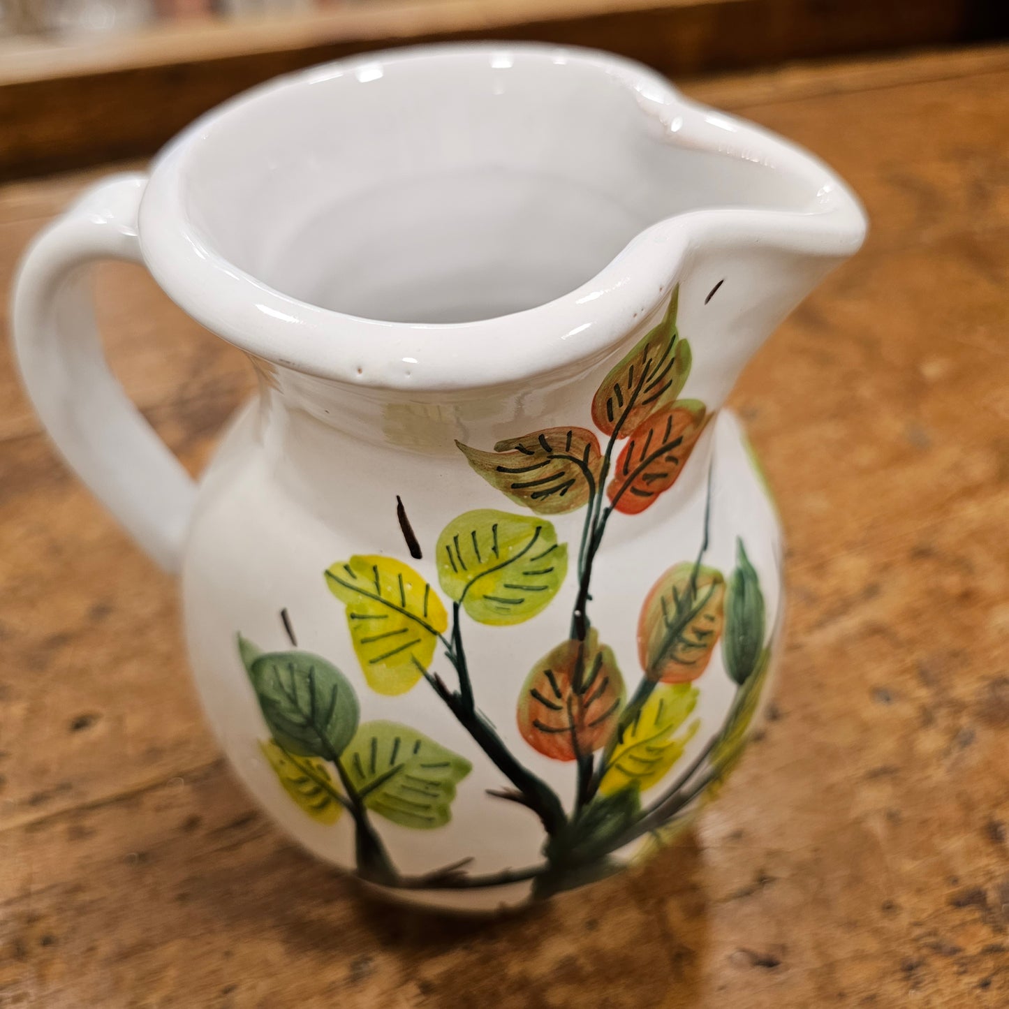 Caraffa/Brocca in ceramica Collezione Foglie