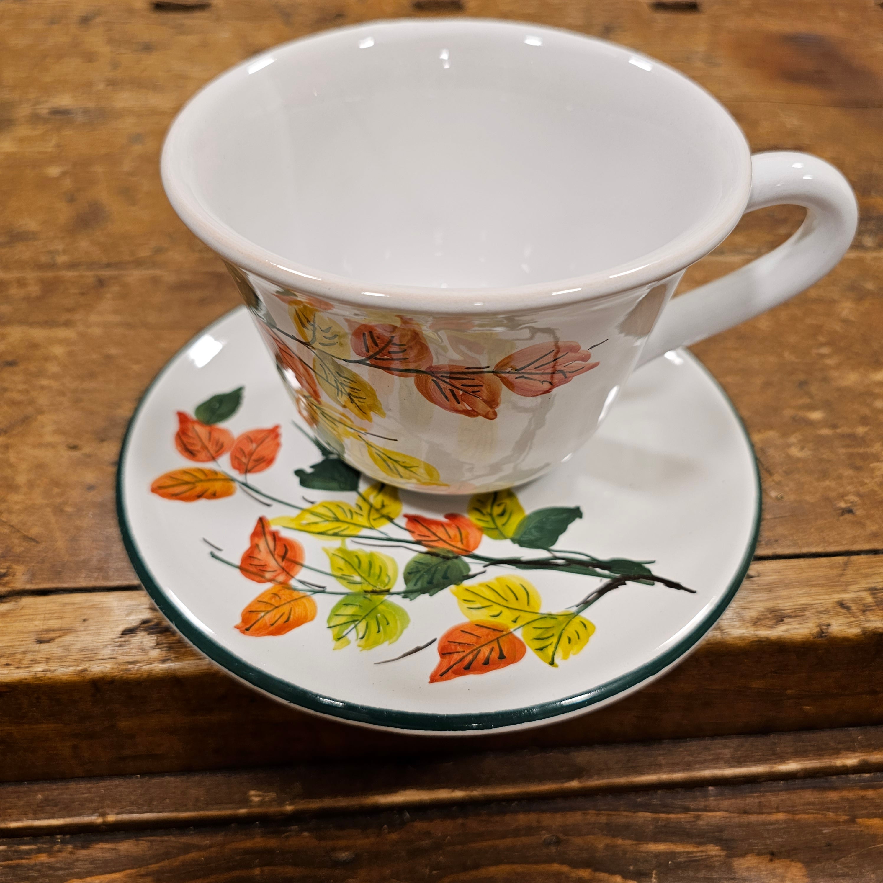 Tazze da colazione in ceramica decorazione melograno – Stampe Romagnole