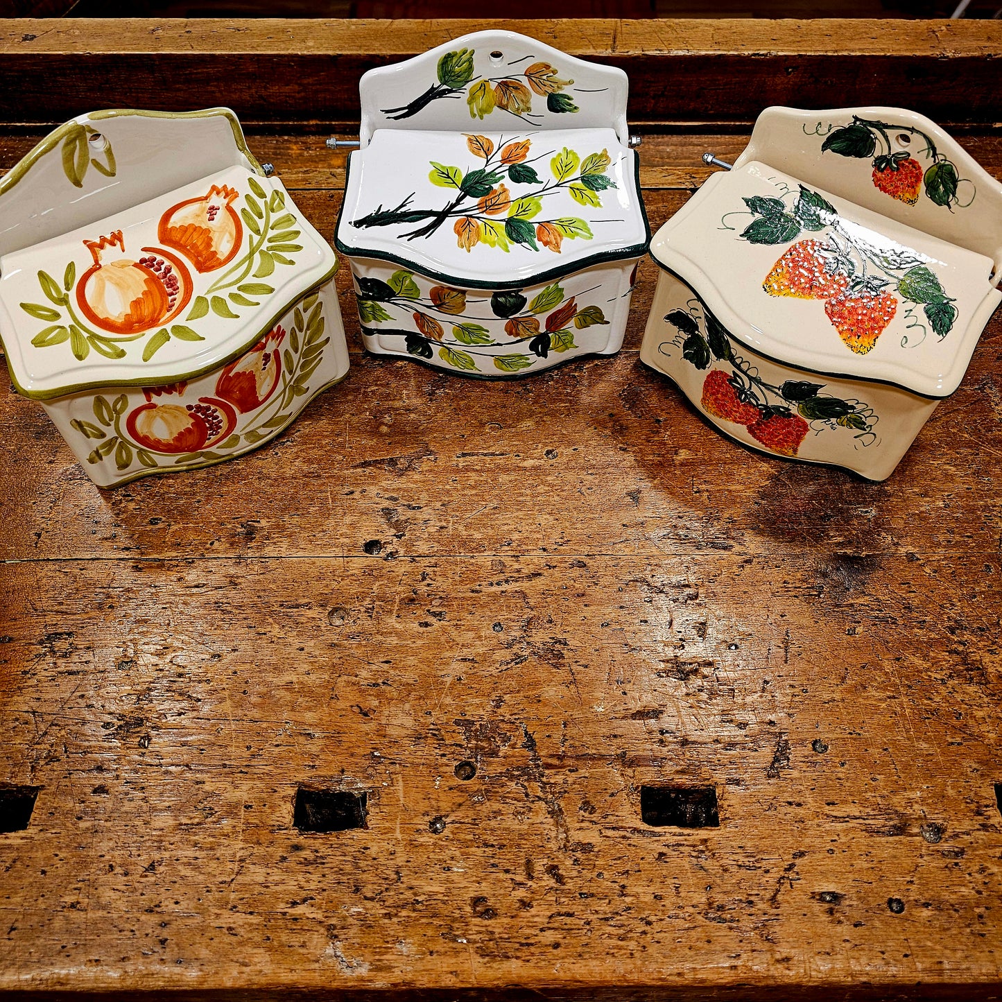 Coarse salt holder Pomegranates or Strawberries decoration