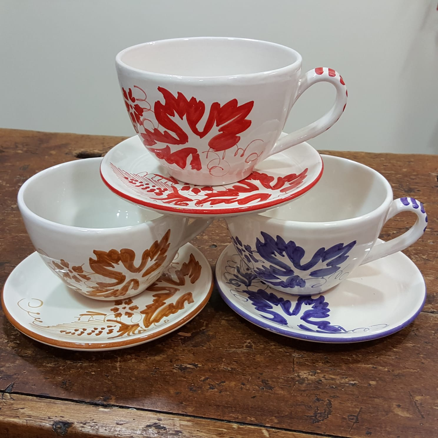 Set tazza da caffè e piattino in ceramica, motivo Set tazza da caffè e piattino in ceramica, motivo