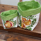 Washable paper basket with pomegranate decoration