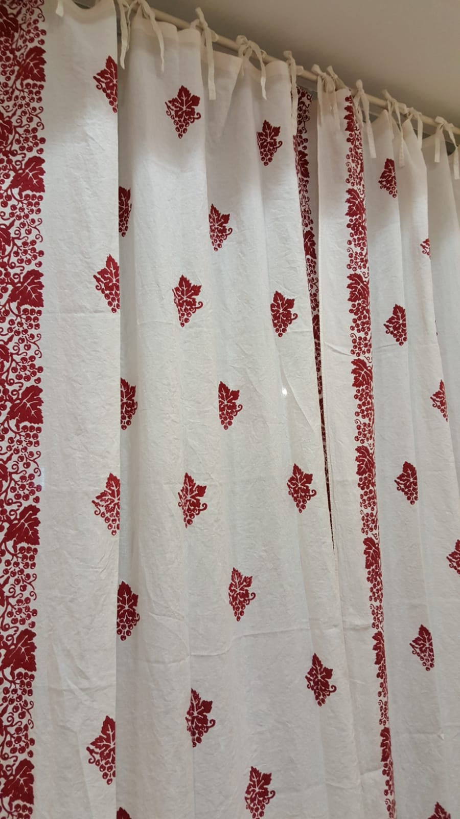 Crumpled linen printed curtains from Romagna