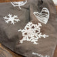 Flakes and Hearts decoration linen placemat/towel