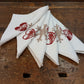 Linen napkins Bertozzi bows and hearts collection