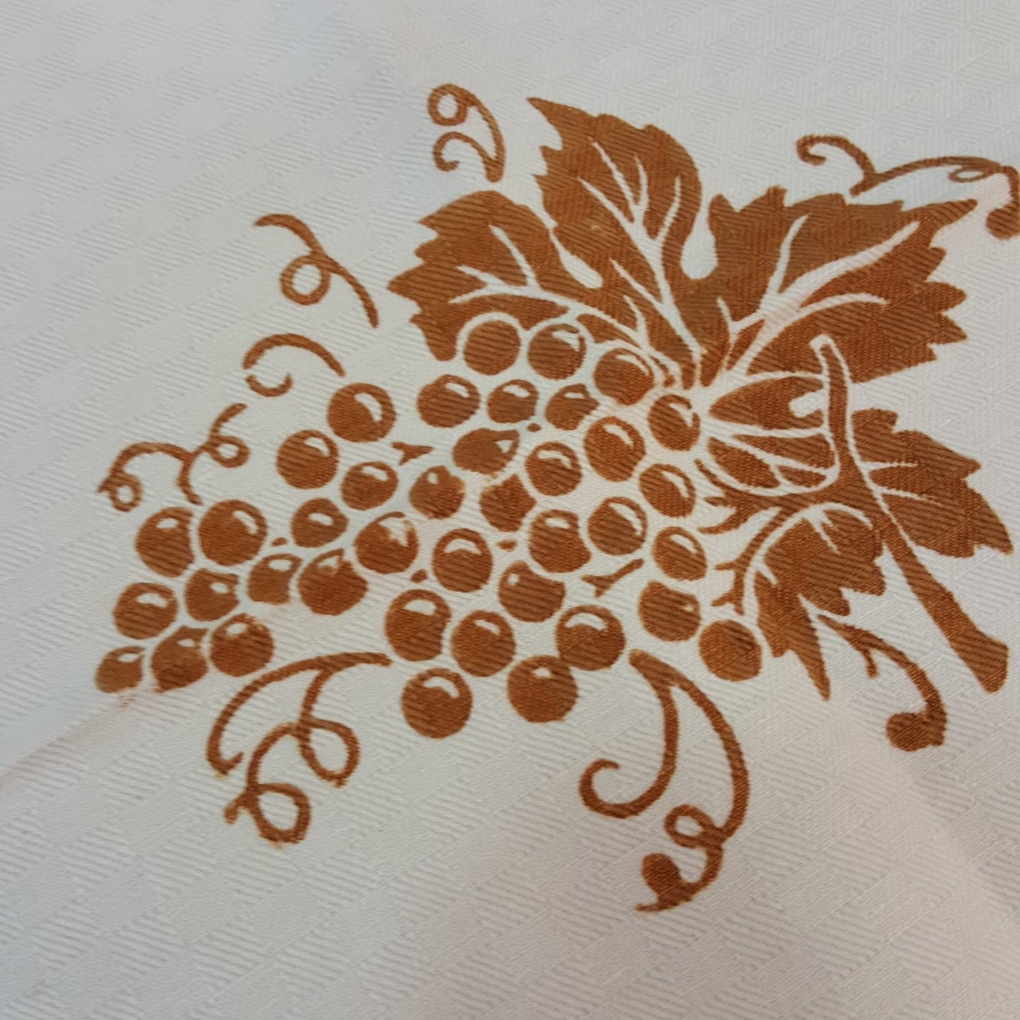 Square table cover with Romagna print in linen blend