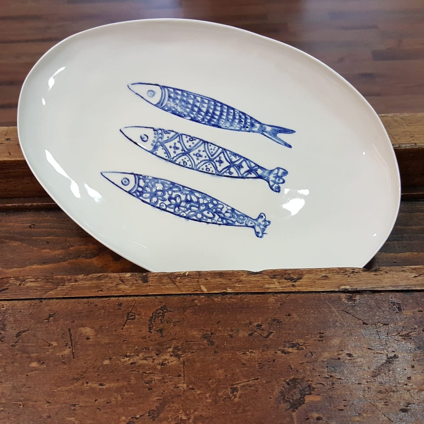 Oval serving plate in Panarea porcelain