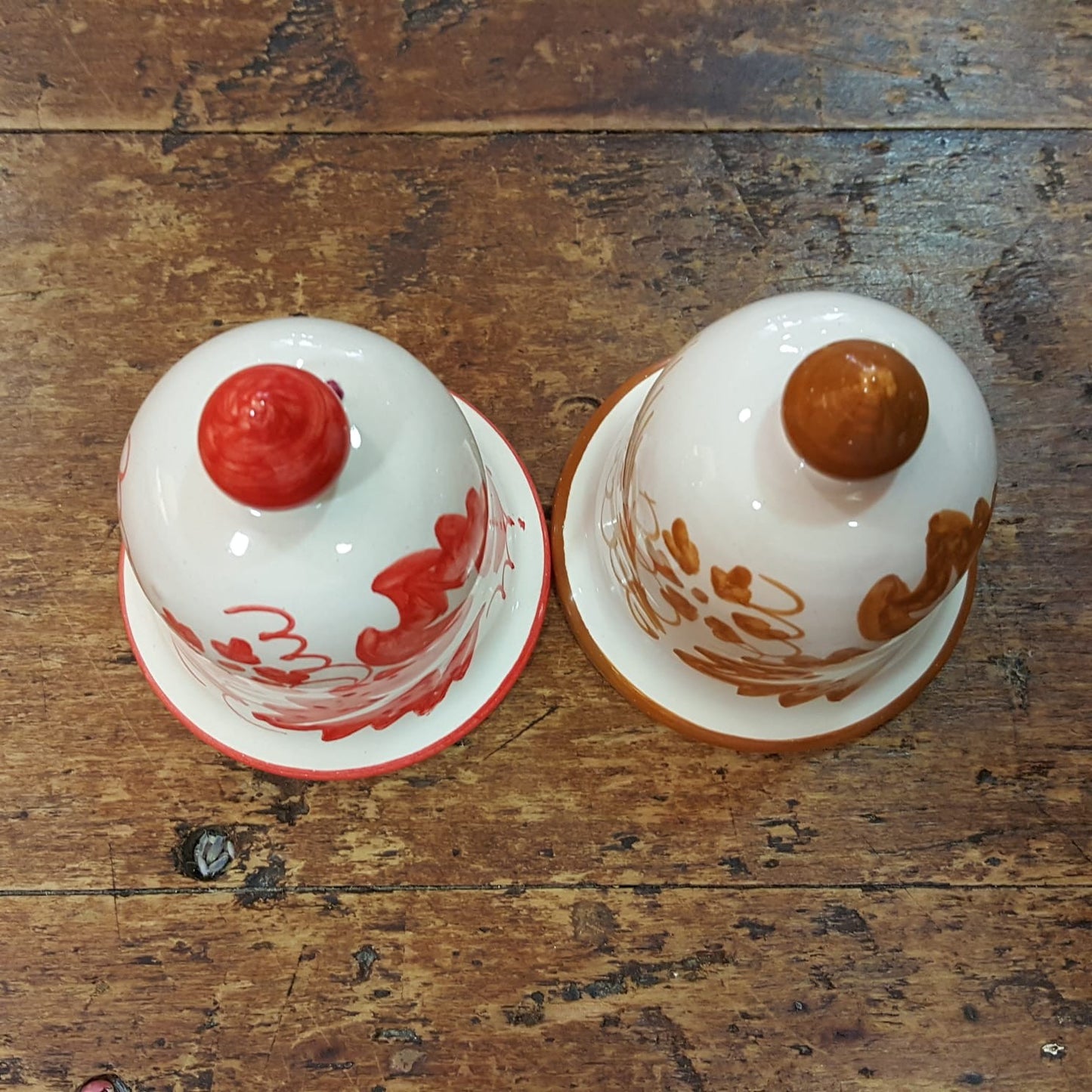 Campanella in ceramica da tavola decorata romagnola