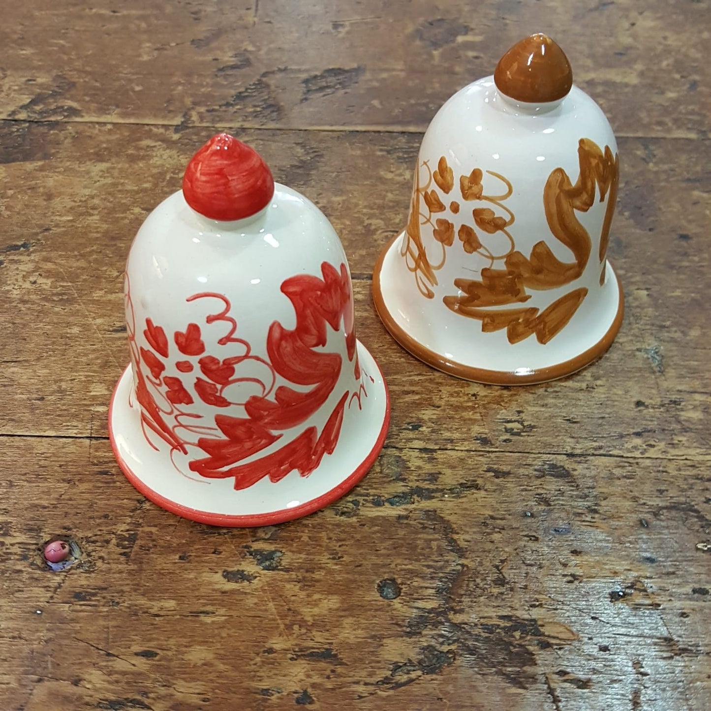 Decorated table ceramic bell from Romagna