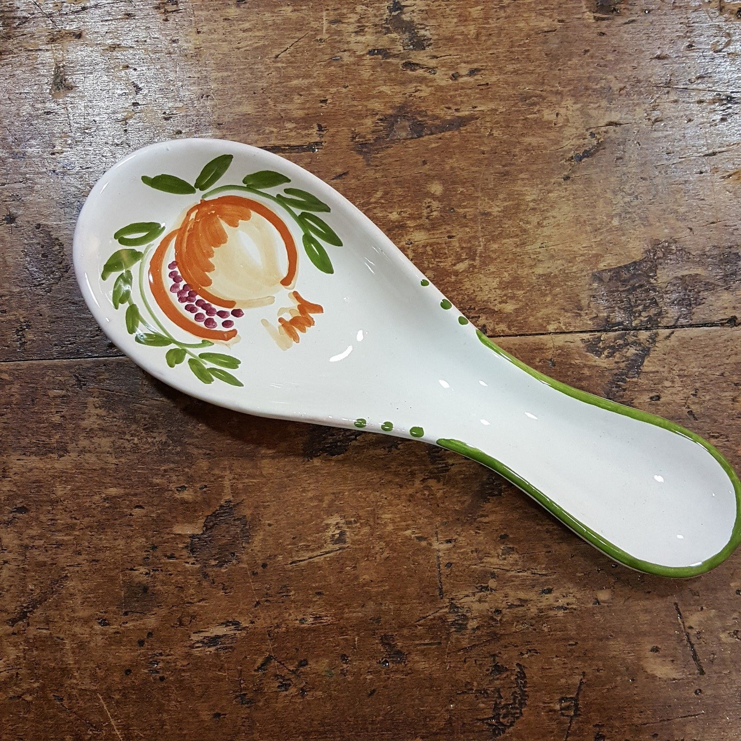 Ladle rest with Pomegranate or Strawberry decoration