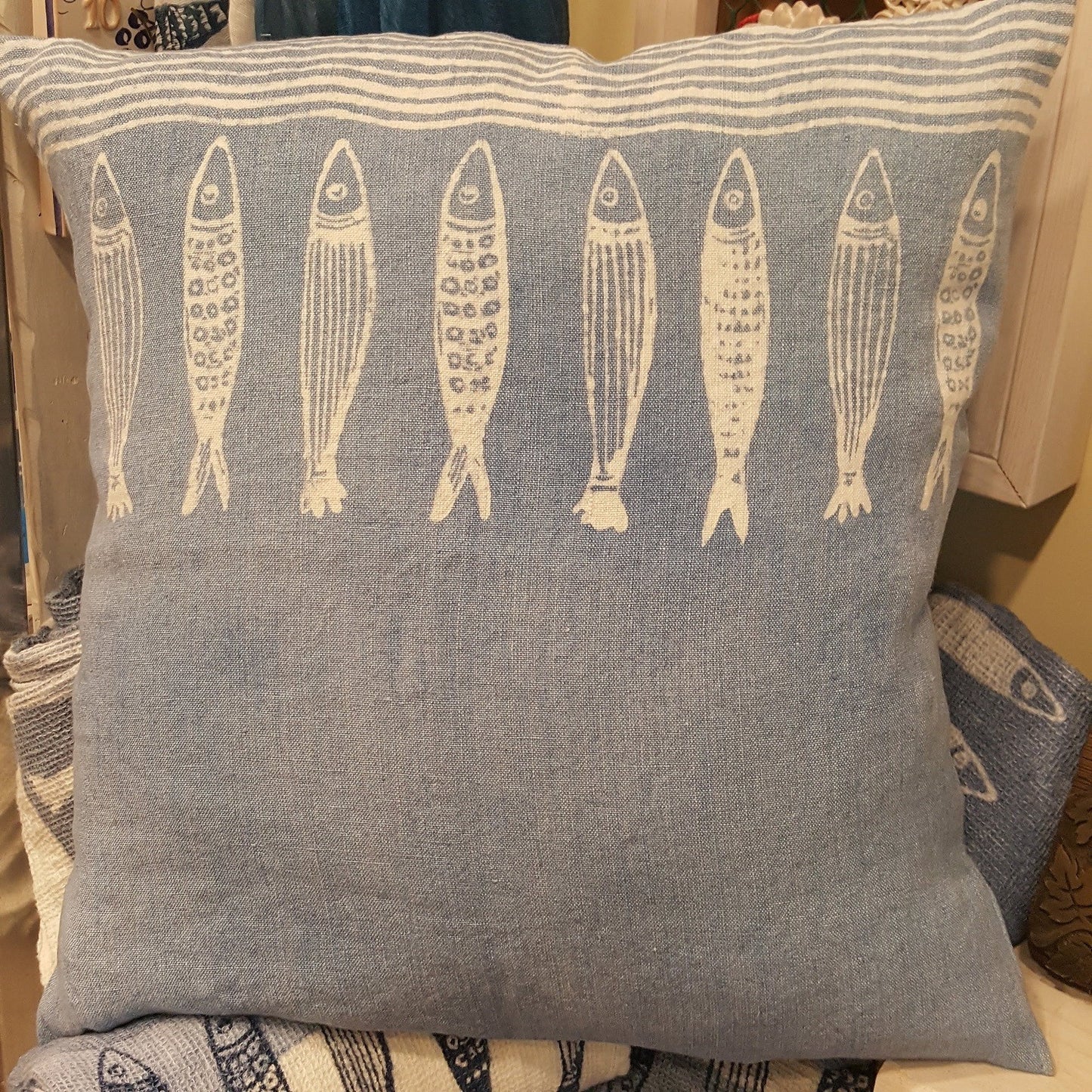 Linen Cushion Cover/Pillowcase Panarea Onda Collection