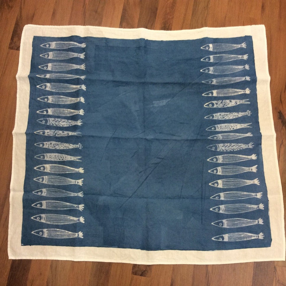 Panarea Bertozzi square table cover in pure linen