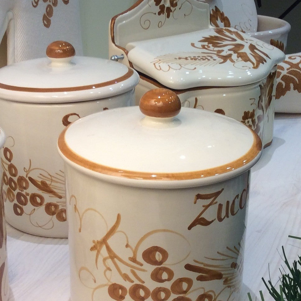 Barattolo porta caffè in ceramica realizzato a mano – Stampe Romagnole