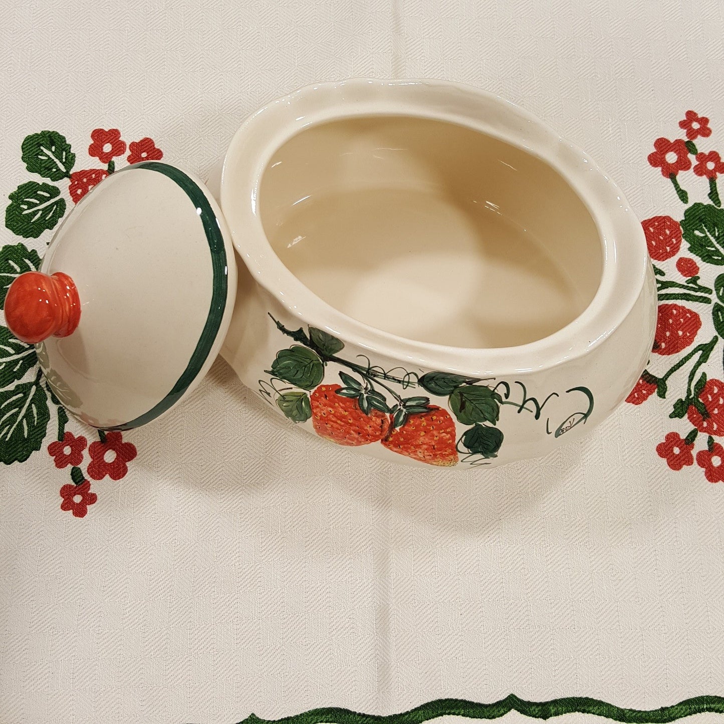 Biscottiera decorazione Melograno o Fragole