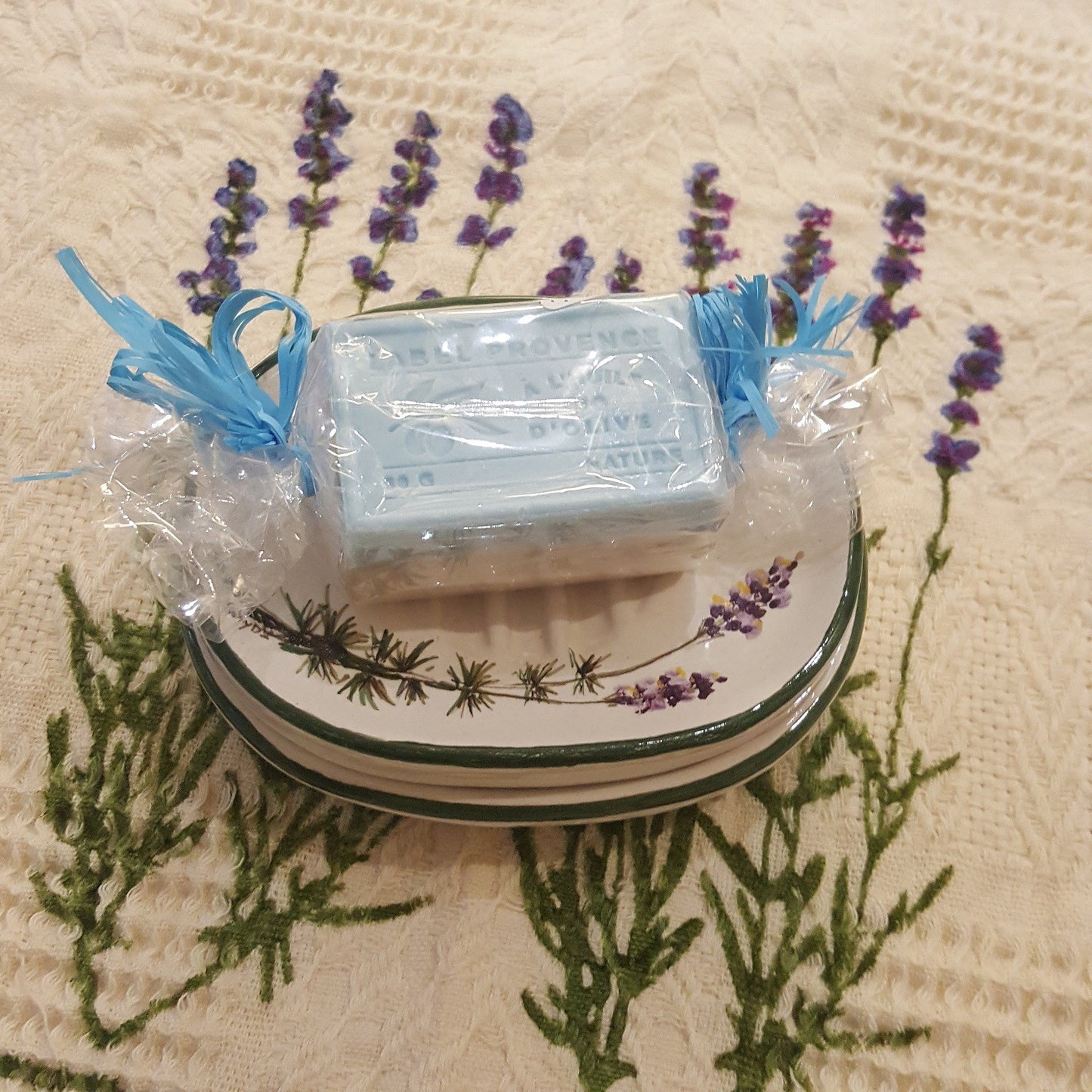 Porta Sapone in Ceramica Collezione Lavanda