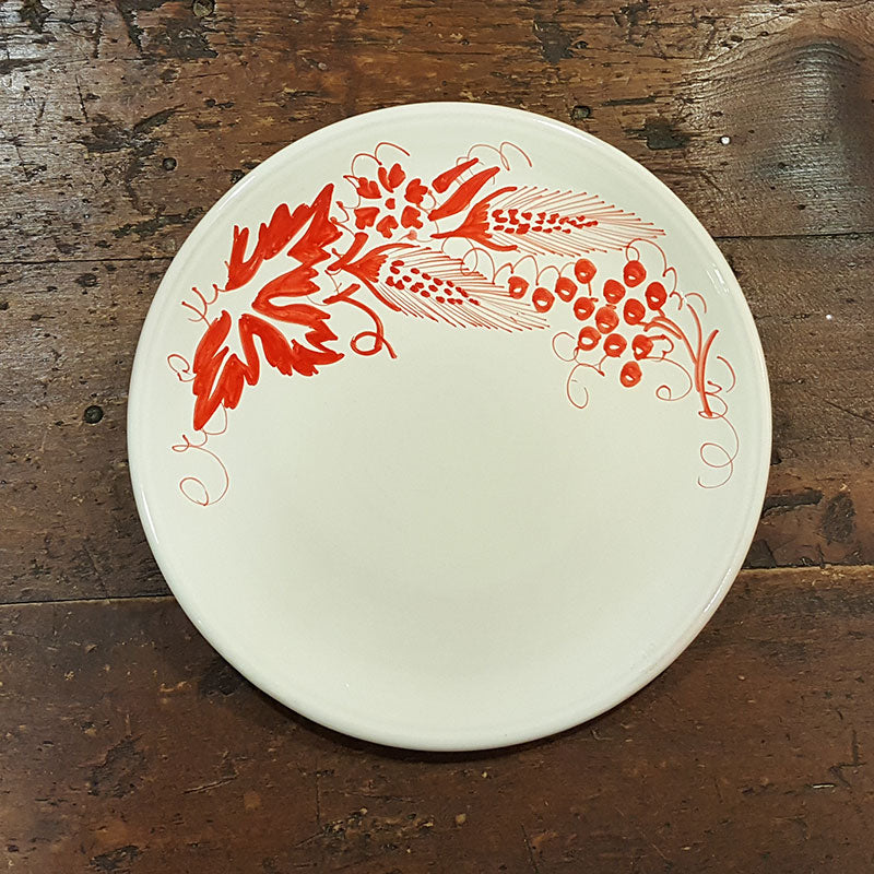 Ceramic flat plates with Romagna decoration