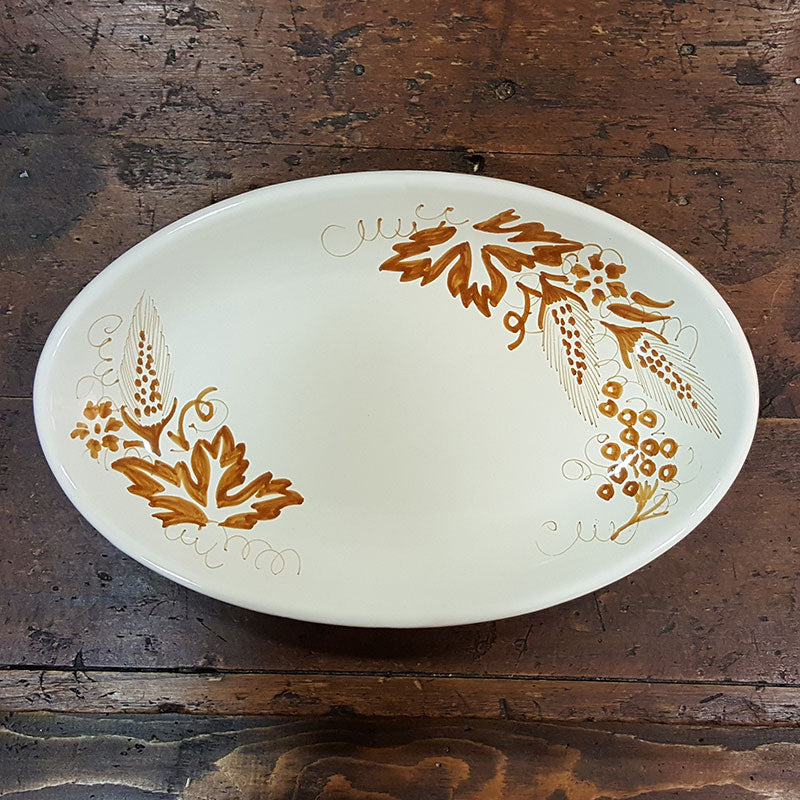Oval ceramic serving plate