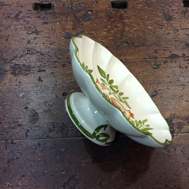 Ceramic cake stand with pomegranate decoration