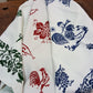 Linen blend kitchen towels with Romagna prints