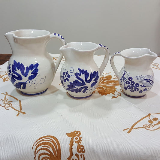 Trio of ceramic carafes from Romagna