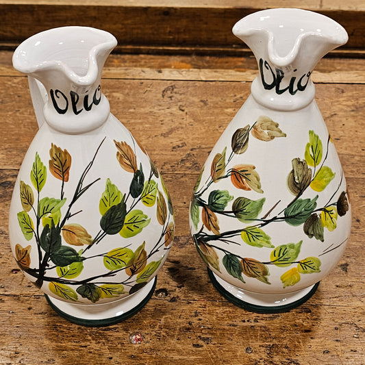 Oliera da tavola decorata a mano