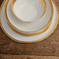 Pair of plates in pure gold porcelain