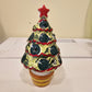 Mini Christmas tree in hand-decorated ceramic