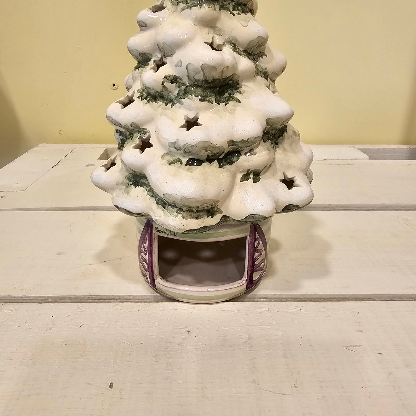 Hand decorated ceramic Christmas tree