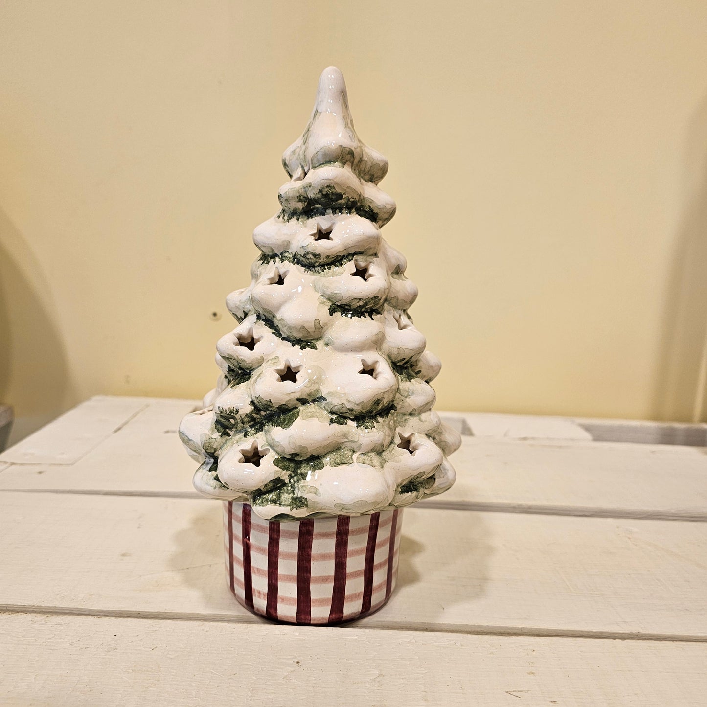 Hand decorated ceramic Christmas tree