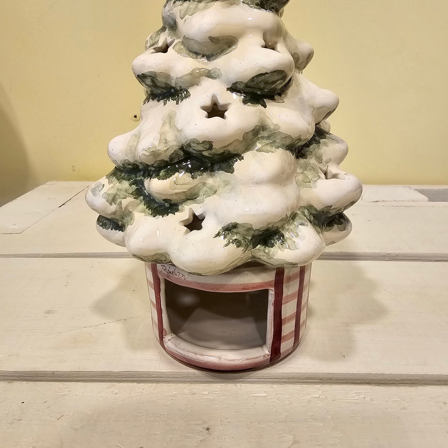 Hand decorated ceramic Christmas tree