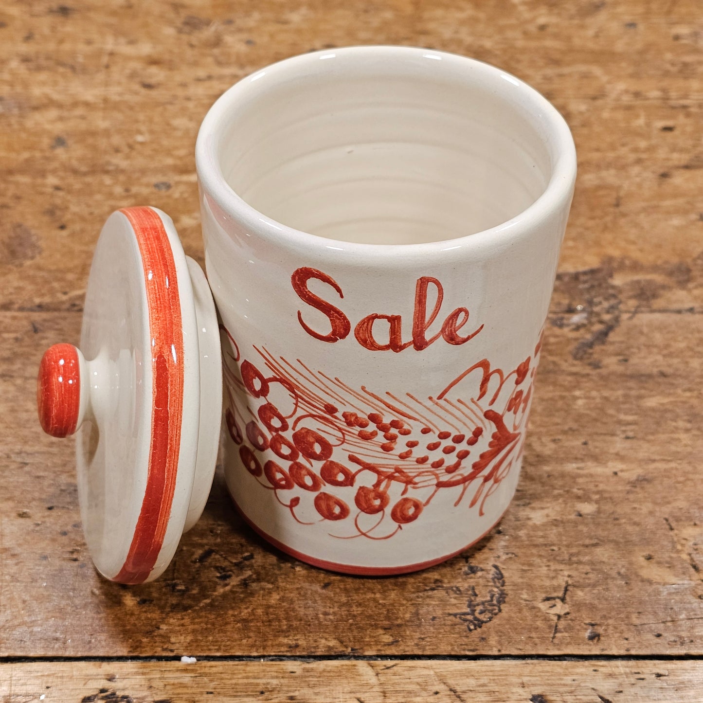 Barattolo porta Sale in ceramica