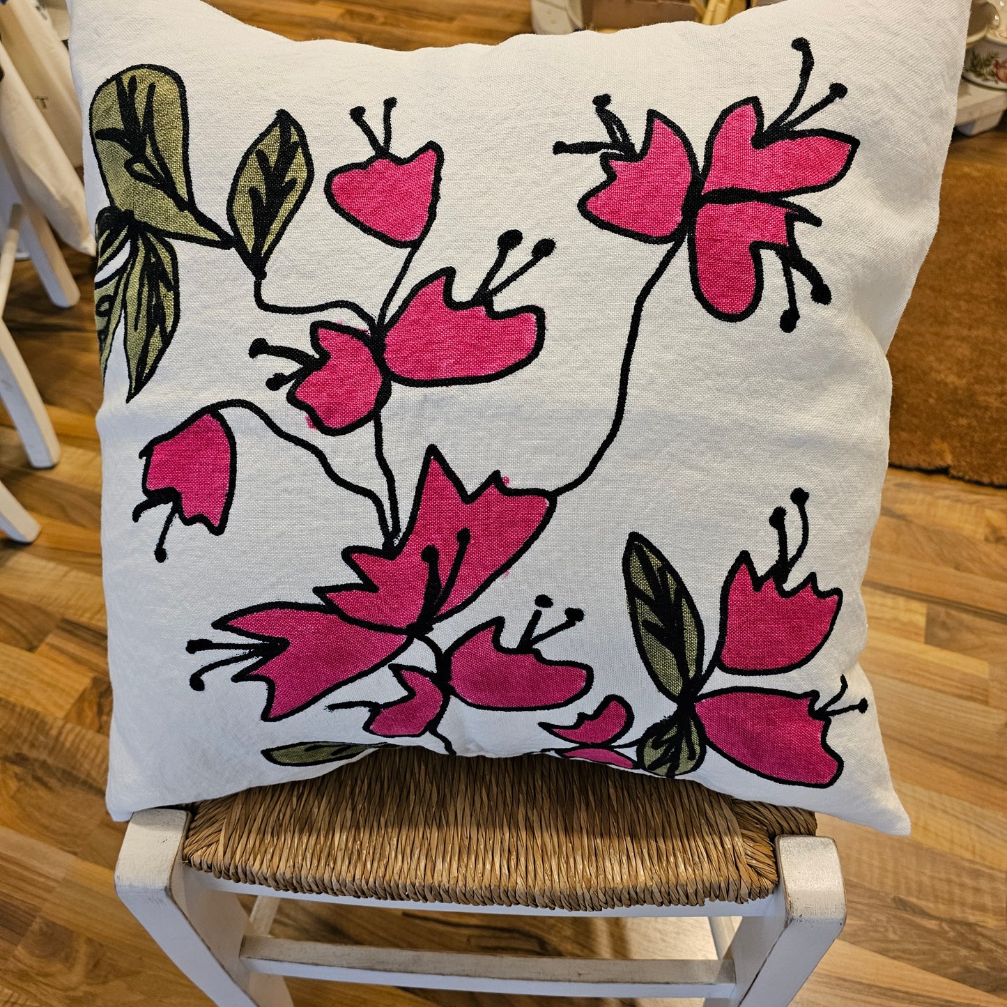 Copri cuscino/Federa in lino Collezione Bouganville