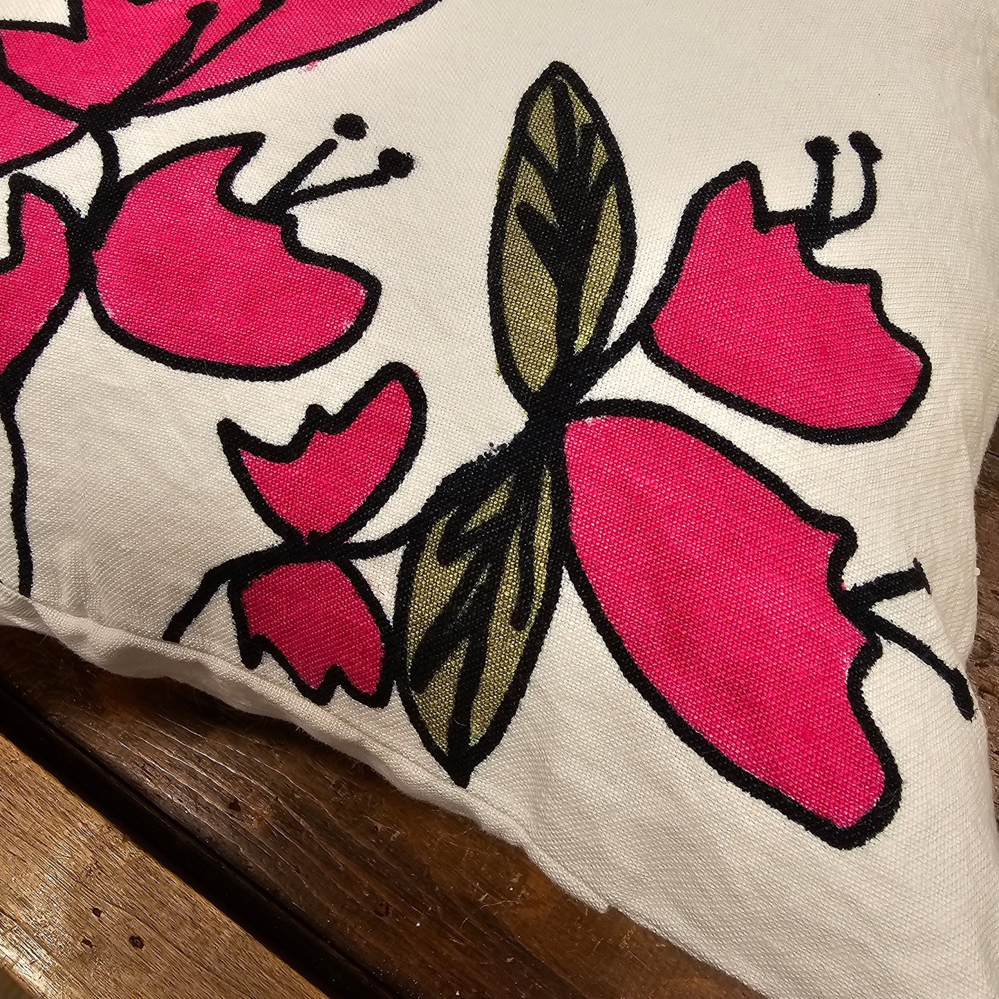 Copri cuscino/Federa in lino Collezione Bouganville