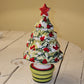 Mini Christmas tree in hand-decorated ceramic