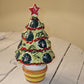 Mini Christmas tree in hand-decorated ceramic