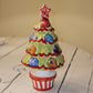Mini Christmas tree in hand-decorated ceramic