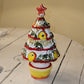 Mini Christmas tree in hand-decorated ceramic