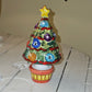 Mini Christmas tree in hand-decorated ceramic