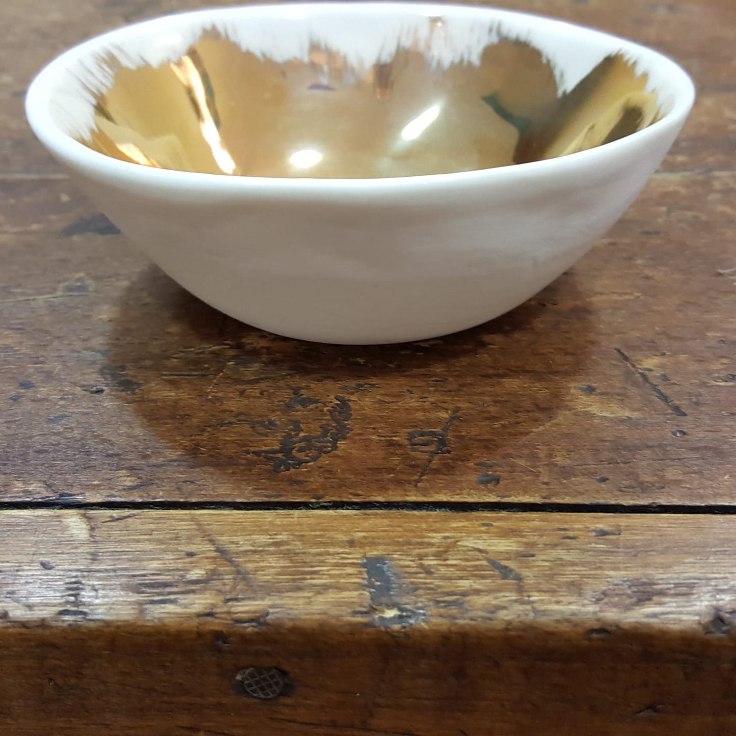 Full pure gold brushed porcelain bowl