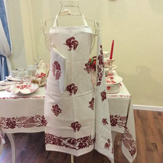 Kitchen apron with Romagna print