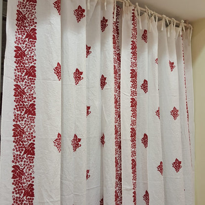 Crumpled linen printed curtains from Romagna