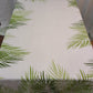 Natural linen tablecloth with palm tree decoration