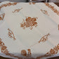 Square table cover with Romagna print in linen blend