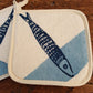 Kitchen pot holders in pure linen Panarea Collection