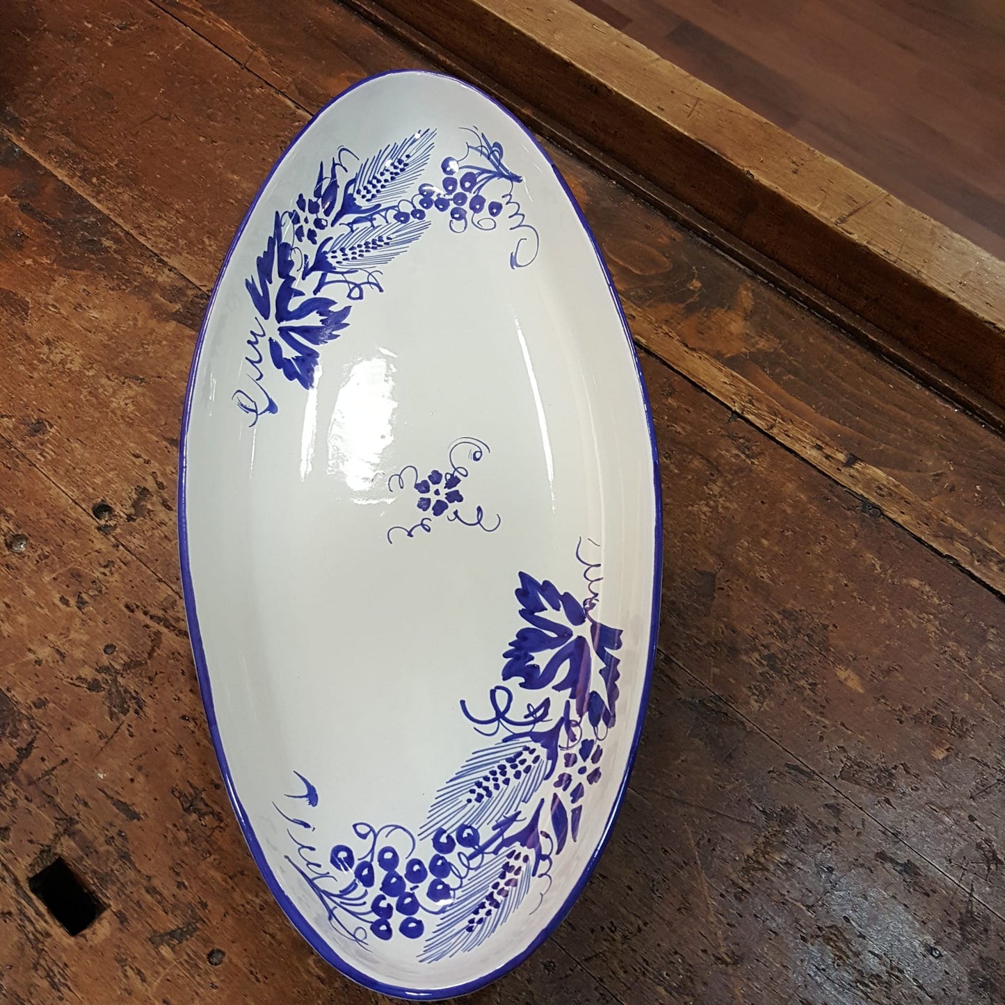Oval Serving Plate Spiga and Grape Collection