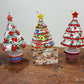 Mini Christmas tree in hand-decorated ceramic