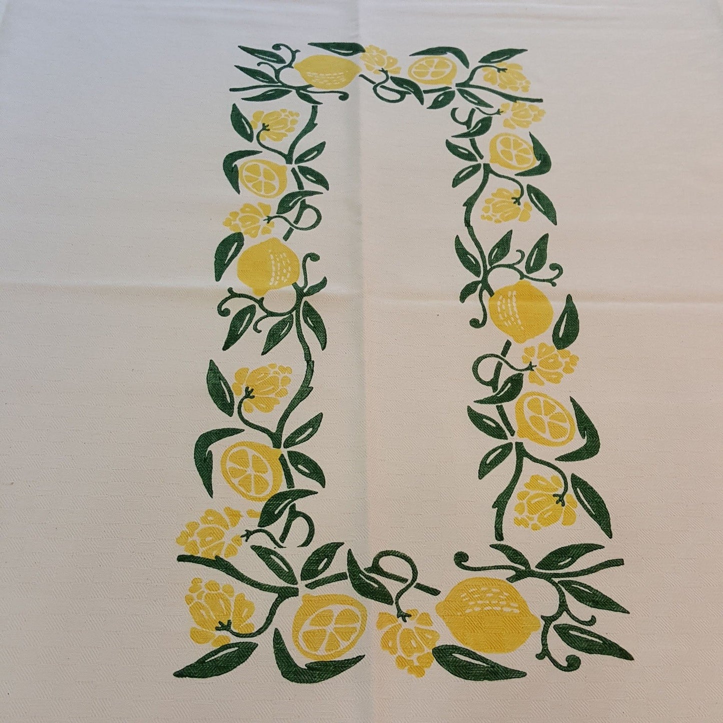 Linen blend tablecloth Lemons Collection