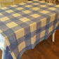 Tablecloth in Light Blue Linen Checkered Collection
