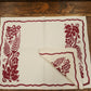 American placemat with Romagna print napkin