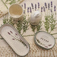 Lavanda Collection Ceramic Bathroom Accessories Set